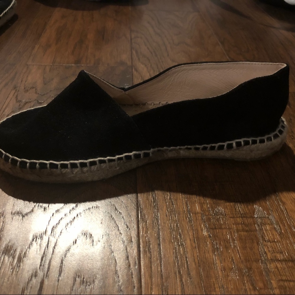 NWT: black suede espadrilles